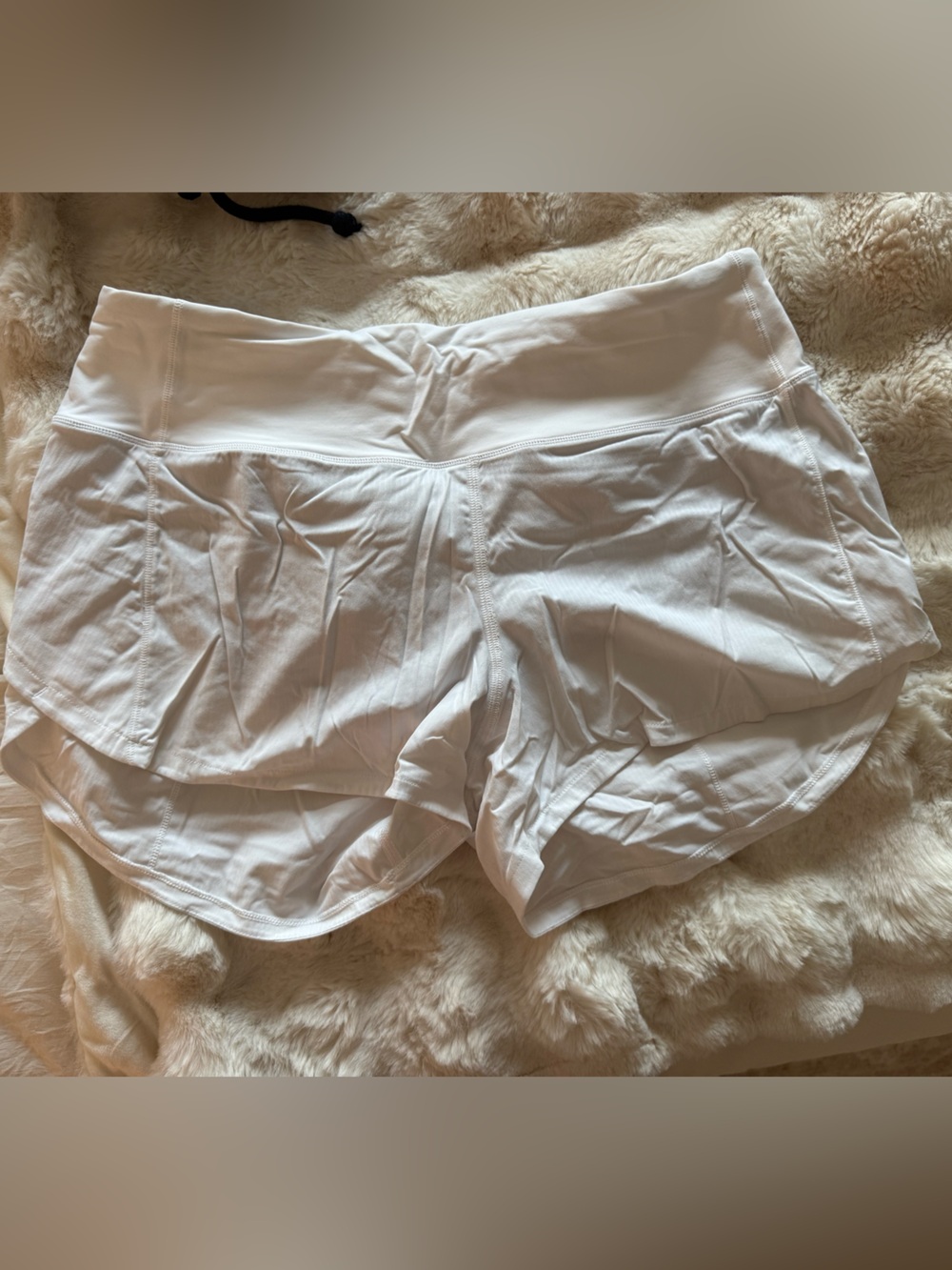 Lululemon White Women's Athletic Shorts - Lightweight Running Shorts